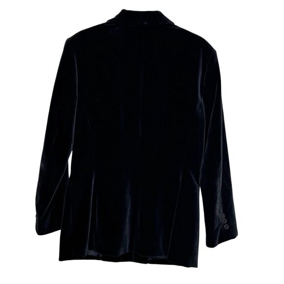 The Limited Blazer Womens Small Black Stretch Velvet Jacket Lined ButtonClassic - Picture 2 of 6